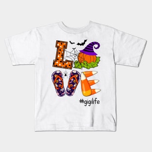 Love Gigi Life Pumpkin Halloween Costume Kids T-Shirt